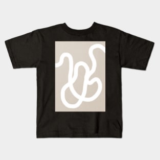 White line, Neutral abstract art Kids T-Shirt
